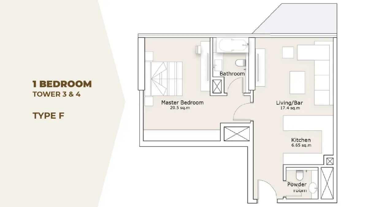 1 BR - Type B